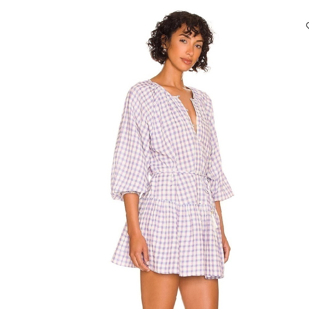 L*SPACE 
Vida dress swim coverup park slope Gingham Print, NWT Size XLarge